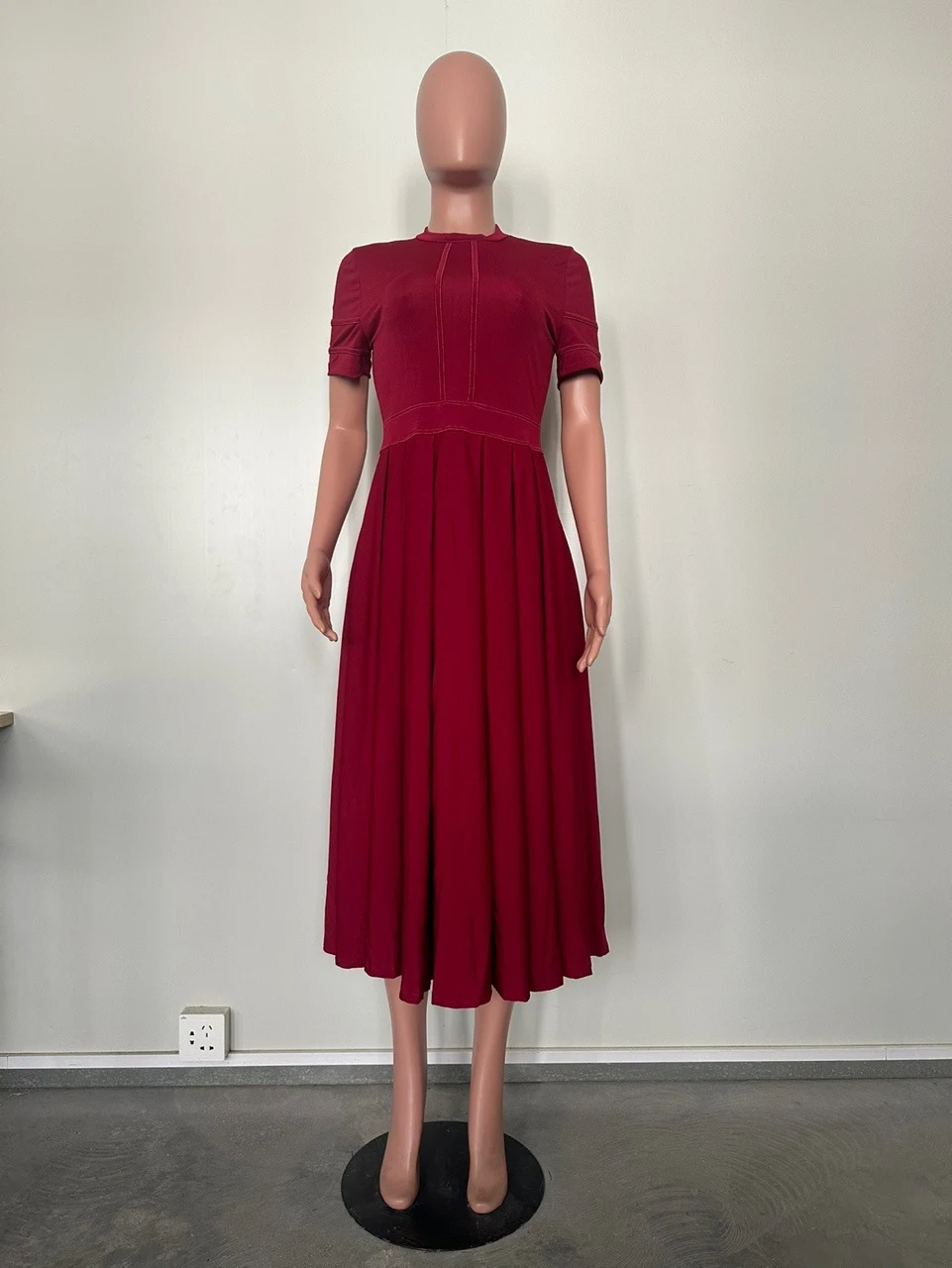 Title 9, Womens Elegant Stitching Ruffle A- Line Dress