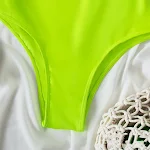 Women's Belly Covering Thin Solid Color One Piece Sling Swimsuit, designed for a flattering fit, offers comfort and conf — photo 3