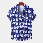 Christmas Ice Silk Digital Print Short Sleeve Floral Shirt, a cool and stylish option for festive seasons and warm weath — photo 5