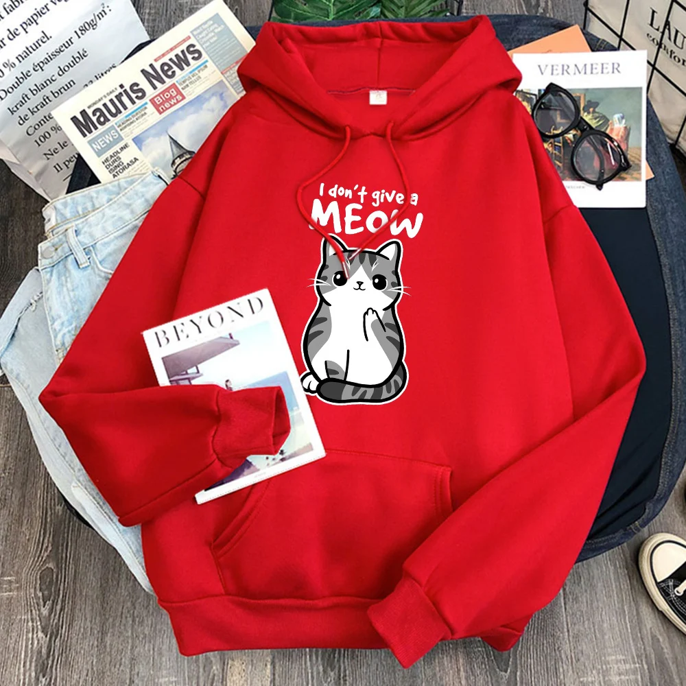 Title 8, Damen Pullover Hoodie mit Katze, langärmlig, gr...