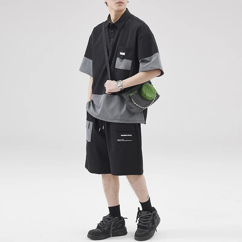 Japanese Retro Overalls Casual Quick-drying Shorts for Men. Comfortable and stylish summer wear. Perfect for everyday ca — photo 4