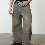 Men's Denim American Retro Pants Loose Fit Comfortable and Stylish for a Casual and Modern Look Perfect for Everyday Wea — photo 2