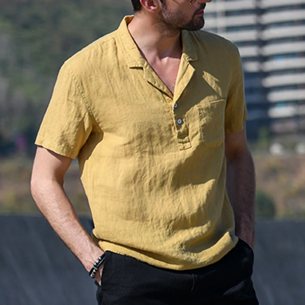 Title 16, Vintage chinesische Slim Fit Baumwollhemden für...