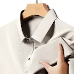 Men's Ice Silk Short Sleeve Polo Shirt Casual Breathable Stretch T-shirt. Experience cool comfort and unrestricted movem — photo 1