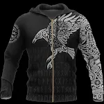 Printed hooded sweater — photo 1