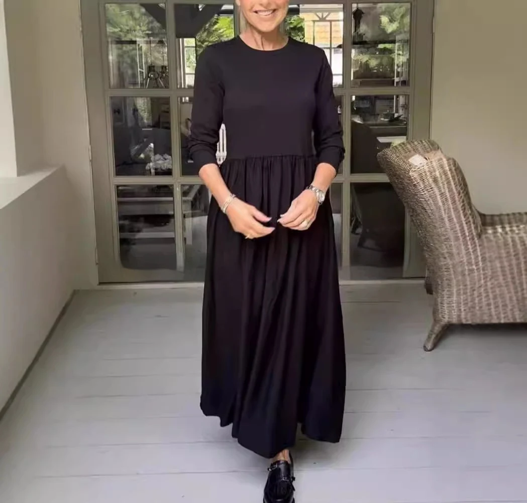 Vestido feminino midi de malha com bolso — foto 3