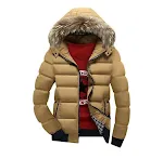 Men's Hooded Fur Collar Warm Cotton Coat Stay warm and comfortable all winter long, a stylish and cozy outerwear choice — photo 2