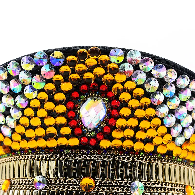 Title 13, Female Gold Diamond Party Carnival Flat Top Per...