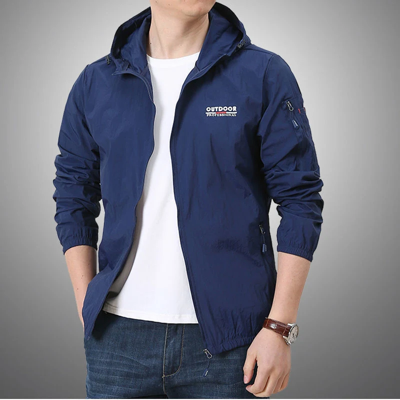 Roupa de proteção solar masculina com proteção UV respirável fina para o verão. Ideal para o calor, leve e fresca, perfeita para atividades ao ar livre. — foto 3