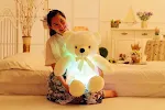 Urso de pelúcia LED criativo que acende, brinquedo de pelúcia brilhante e colorido, presente de Natal para crianças, travesseiro — foto 5