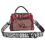 Bolsa de mão Fashion com lantejoulas diagonais e alça de ombro única. Combinação perfeita para qualquer look e ocasião. — foto 1