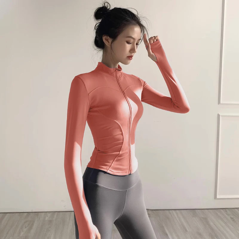 Women's Quick Drying Exercise Coat, Skinny Yoga Clothes, Long Sleeve Top. Perfect for workouts and active lifestyles. Fu — photo 23