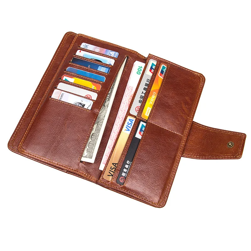 Cameida New Men's Leather Business Wallet, Long Fashion Buckle, RFID Protection, Stylish and Functional, Perfect for Pro — photo 1