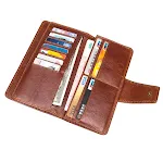 Cameida New Men's Leather Business Wallet, Long Fashion Buckle, RFID Protection, Stylish and Functional, Perfect for Pro — photo 1