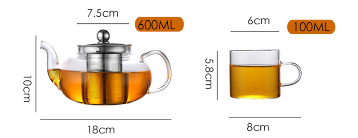 Title 9, Heat-Resistant High Borosilicate Glass Teapot w...