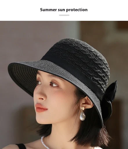 Title 8, Japanese Elegant Sun Hat Ribbon Bow