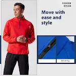 Roupa de corrida outdoor com meia zíper, secagem rápida para treinos. Conforto e desempenho excepcionais. Ideal para corredores e atividades ao ar livre. — foto 9