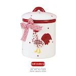 Jogo de louça estilo Ins, floral vermelho, galinha de cerâmica, pote selado pequeno, perfeito para conservar e decorar a mesa. — foto 2