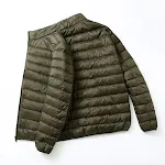 Men's Stand Collar Short Hood Plus Size Lightweight Down Jacket perfect for daily wear and travel comfort — photo 4