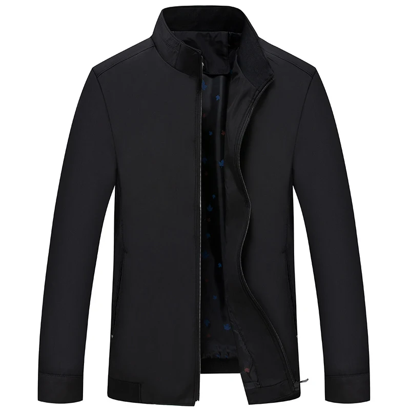 Title 6, Mens Casual Fashion Stand Collar Jacket Solid ...