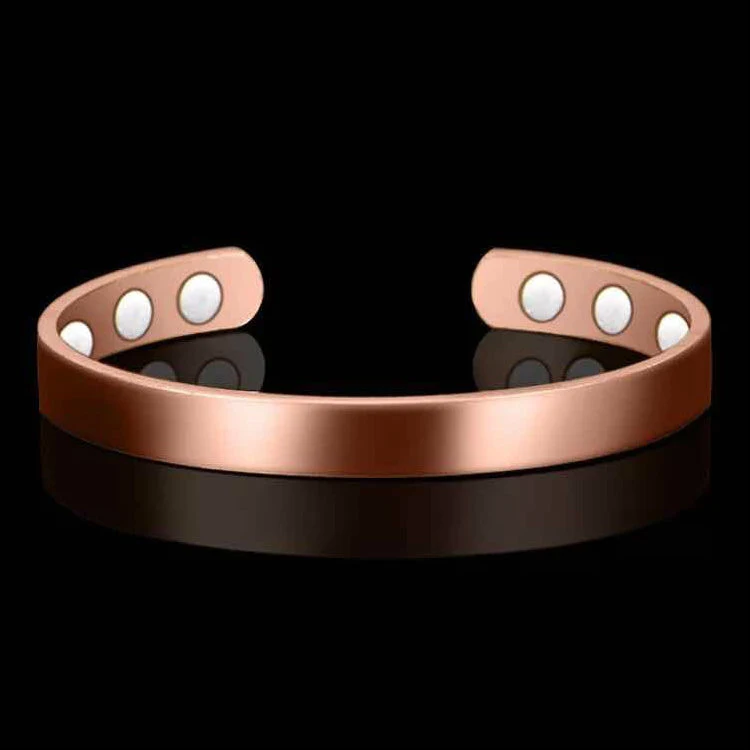 Pulseira feminina de banho ouro rosa com imãs Alívio da dor e elegância com esta joia magnética, perfeita para você. Sinta-se bem e estilosa — foto 9