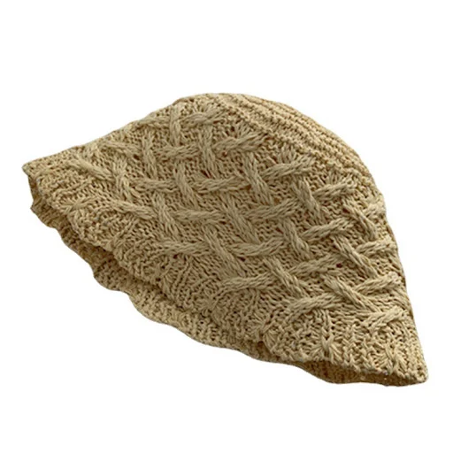 Title 2, Holle Strooien Bucket Hat voor Dames Ademend me...