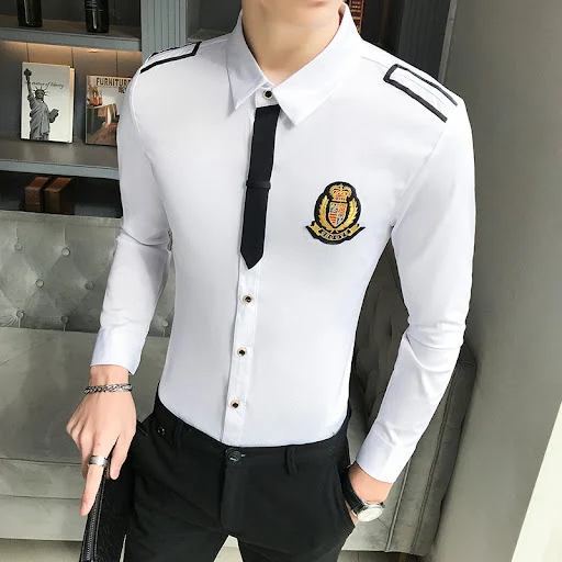 Title 8, Autumn Mens Long-Sleeved Shirt, perfect for ba...