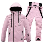 Tuta da sci tinta unita per uomo e donna. Protezione impermeabile e calore sulla neve. Perfetta per sciare e fare snowboard. Comfort e stile in montagna. — foto 13