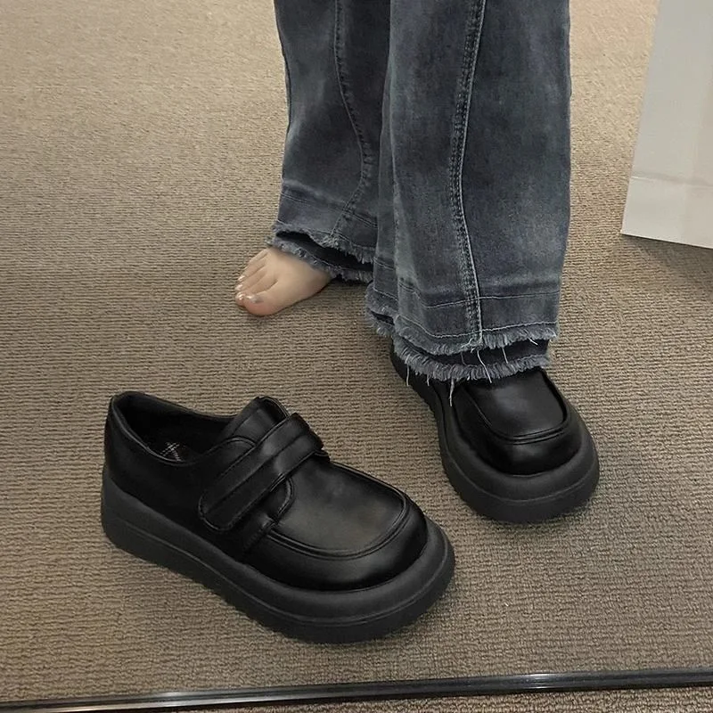 Women's Fashion All-match Thick Bottom Big Head Loafers Versatile Comfortable Casual Shoes Modern Style Platform Sole Ev — photo 5