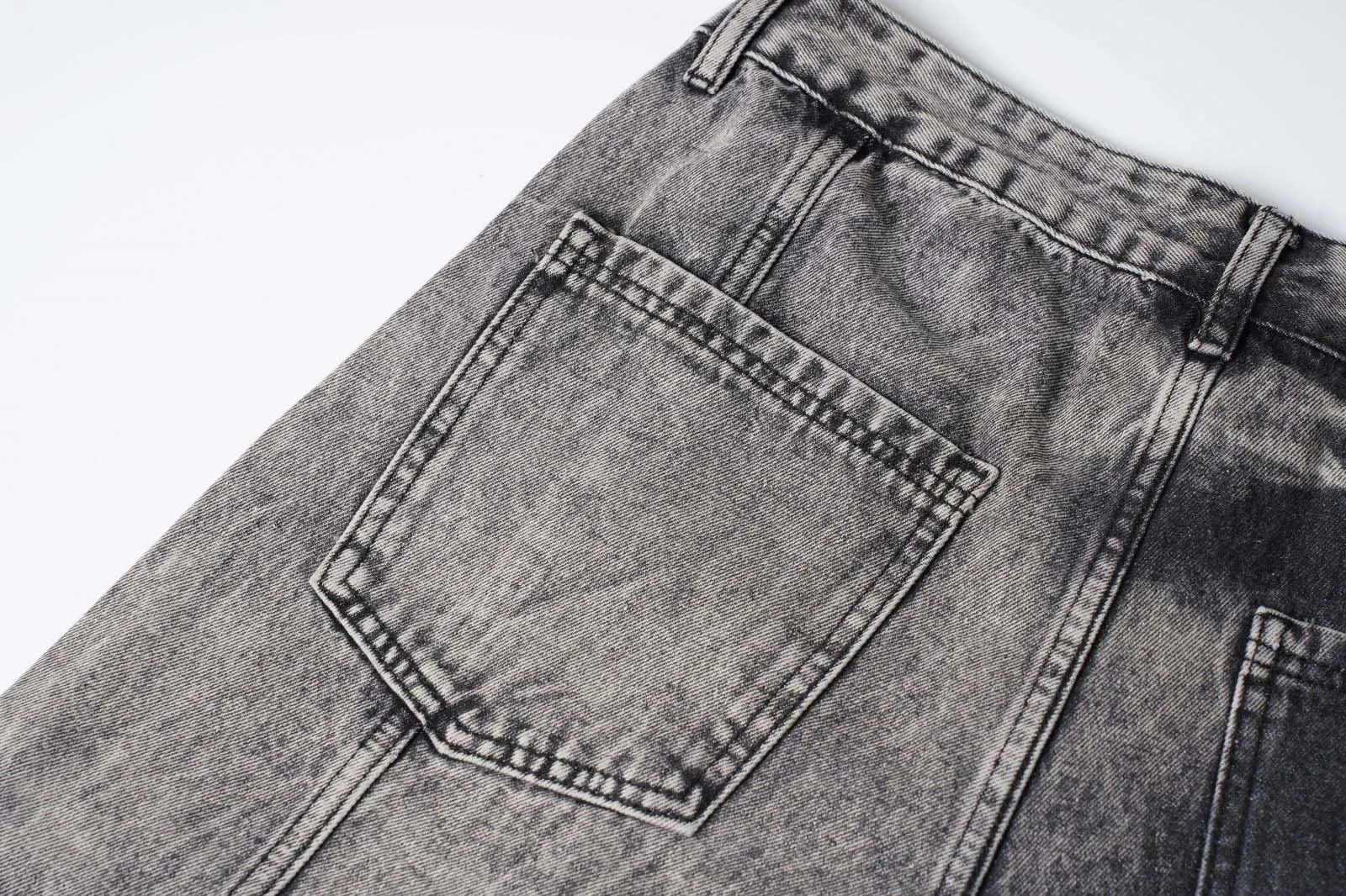 Title 7, Retro Washed Distressed Tie-dye Multi-pocket De...