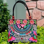 Ethnic Style Embroidered Handbag Wooden Bead Lace Bag. Carry your essentials in style with this beautiful and unique han — photo 12