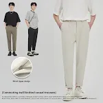 Men's Business Slim-Fitting Ankle Length Trousers Anti-Wrinkle Straight Cut offer a stylish, professional look with all- — photo 1