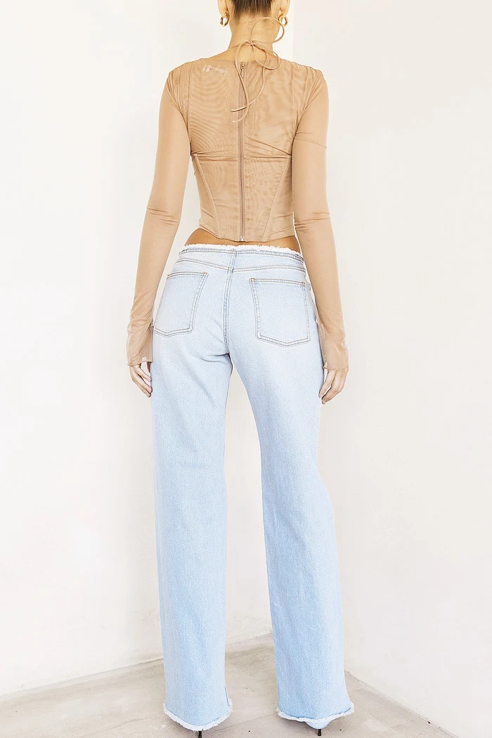 Title 12, Blusa feminina de modelagem, manga longa em mes...
