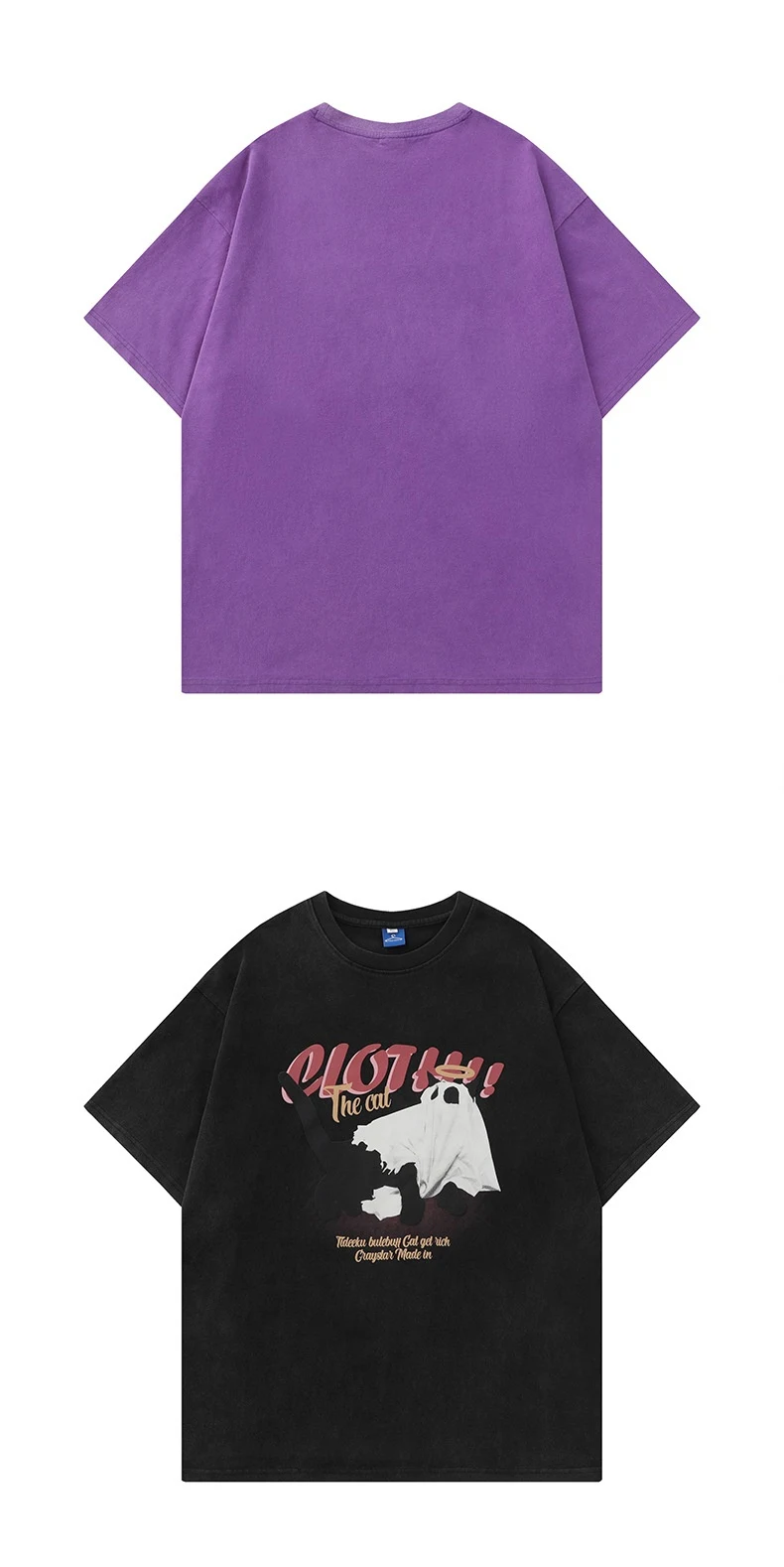 Men's And Women's Printed Summer White Round Neck T-shirt — photo 2