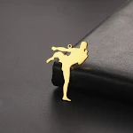 Acessórios artesanais para enfeites DIY com pingente de taekwondo em ouro 18K. Crie enfeites únicos e presentes personalizados. — foto 11