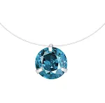 Versão coreana da linha de pesca transparente criativa Colar invisível com corrente de clavícula de zircão de diamante — foto 9