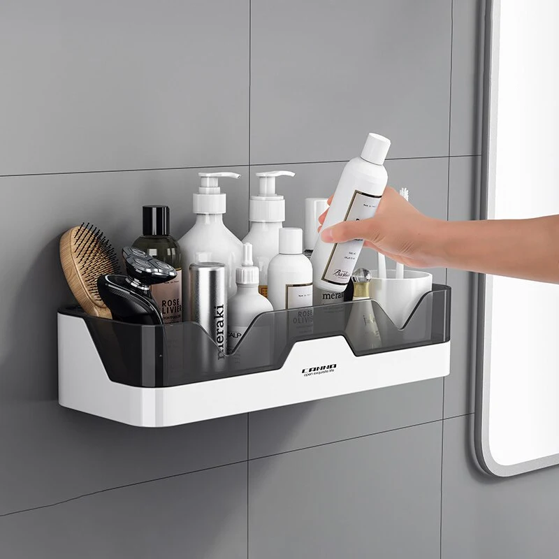 Toilet Shelf Wall Hanging No Drill Cosmetic Storage, Easy Installation, Space Saving Bathroom Organizer, Keeps Toiletrie — photo 1