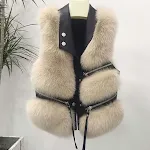 Khaki Woolen Black Leather
