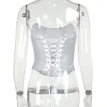 Espartilho tubular feminino, top brilhante, bandagem emagrecedora, roupas nas costas — foto 1