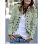 Fastener Decoration Stand Collar Long Sleeve Solid Color Cardigan Woolen Stylish and Comfortable Layering Piece for Ever — photo 7