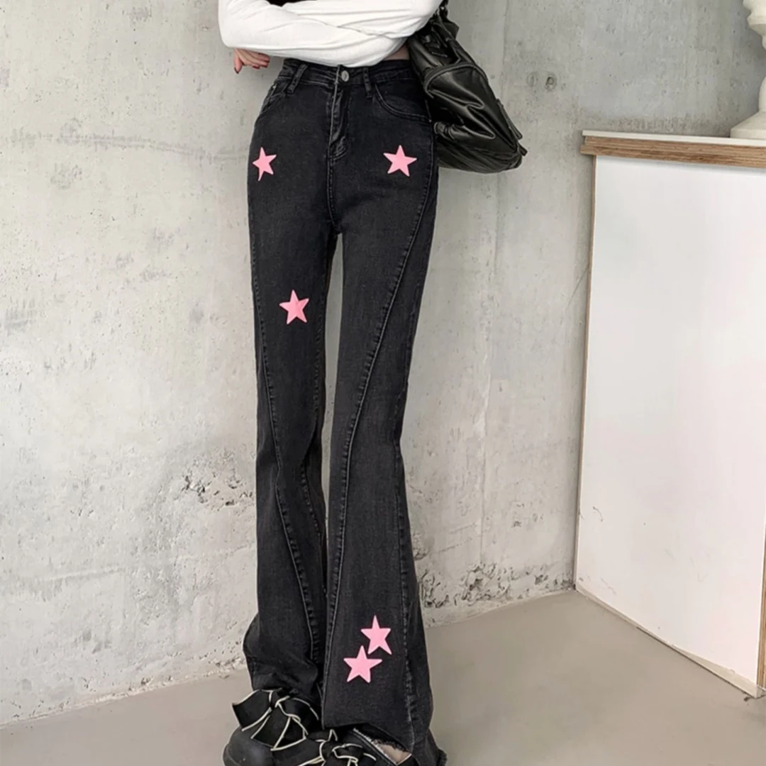 Black Women's Retro Wide Leg Jeans. Comfortable, stylish, and effortlessly chic. Perfect for any occasion. Upgrade your — photo 3
