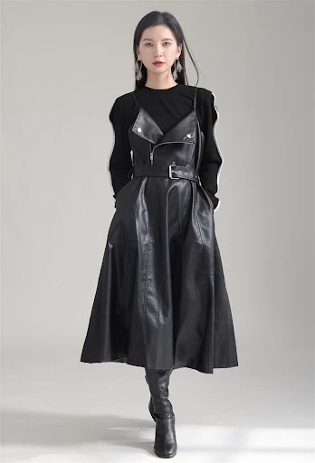 Title 23, Retro Waist-controlled Slimming PU Leather High...
