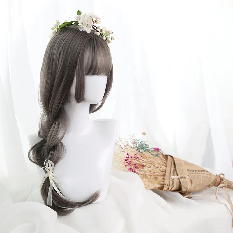 Peruca Feminina Preta Longa Lisa Estilo Lolita, Perfeita para Cosplay e Looks Atraentes, Cabelo Sintético de Alta Qualidade e Conforto. — foto 5