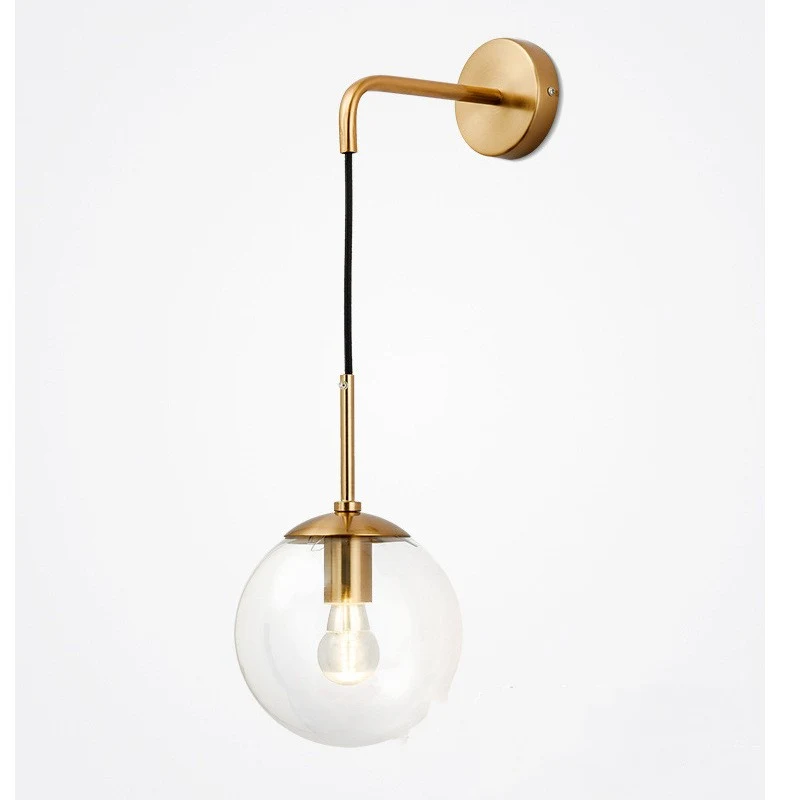 Luminária de parede de vidro nórdica para sala, quarto, cabeceira, corredor e corredor. Iluminação elegante e moderna para sua casa. — foto 5