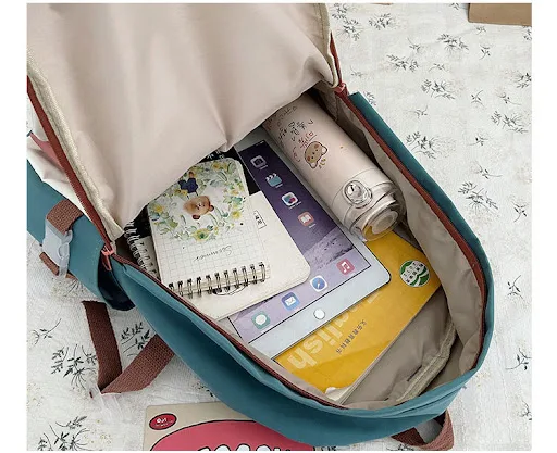 Title 3, Girls Large Capacity Backpack Nylon with Contr...