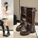 Botas Femininas Western Marrons com Solado Elevado Conforto e Estilo para um Visual Moderno e Sofisticado, Perfeitas para Você — foto 7
