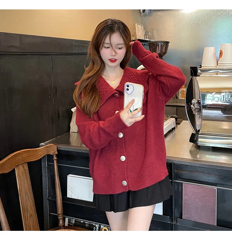Title 3, Cappotto maglione lavorato a maglia cardigan co...