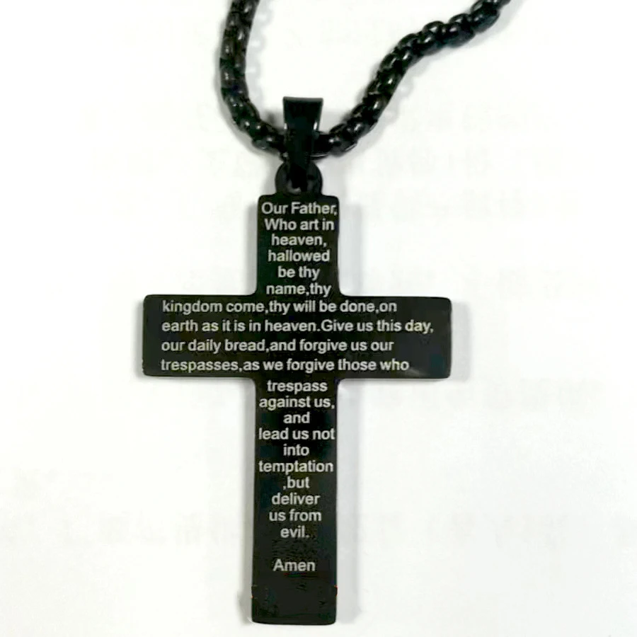 Colar Amazon Masculino Aço Inox com Pingente Cruz Bandeira Americana, Design Patriótico, Corrente Masculina Moderna — foto 12