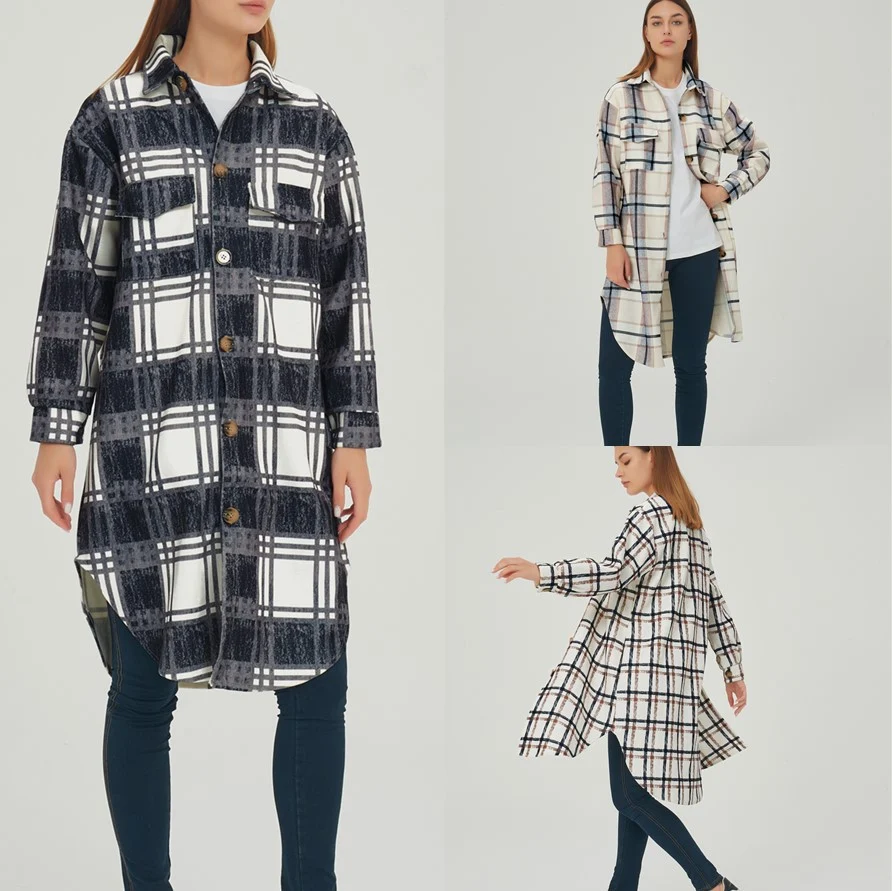 Title 5, Womens Long Sleeve Plaid Print Shirt