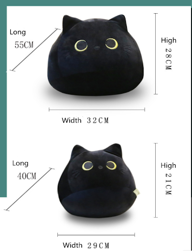 Title 6, Black cat pillow for cozy comfort and stylish h...